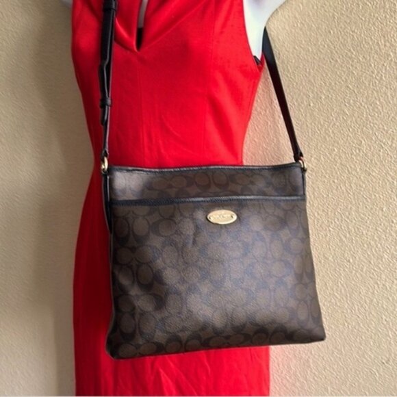 Coach Y2K Signature Monogram Rowan Crossbody Bag (F34938) EUC - Picture 3 of 15